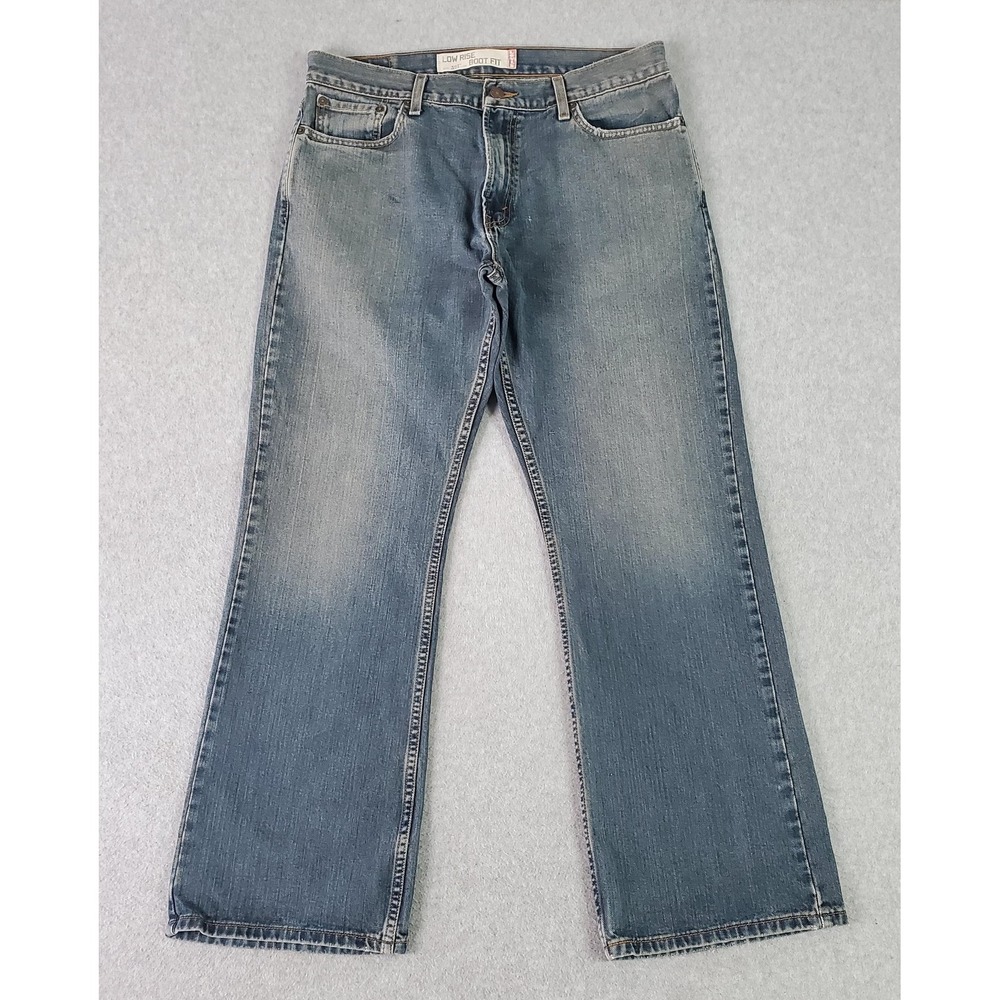 Vintage Levis 527 Low Rise Boot Jeans FITS 34X31 (Tag 36x32)‎ Blue Denim Bootcut